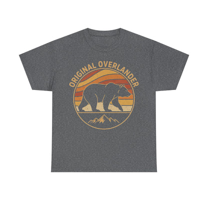Original Overlander Retro Bear T-Shirt | 1970s Vintage Sunset Adventure Tee