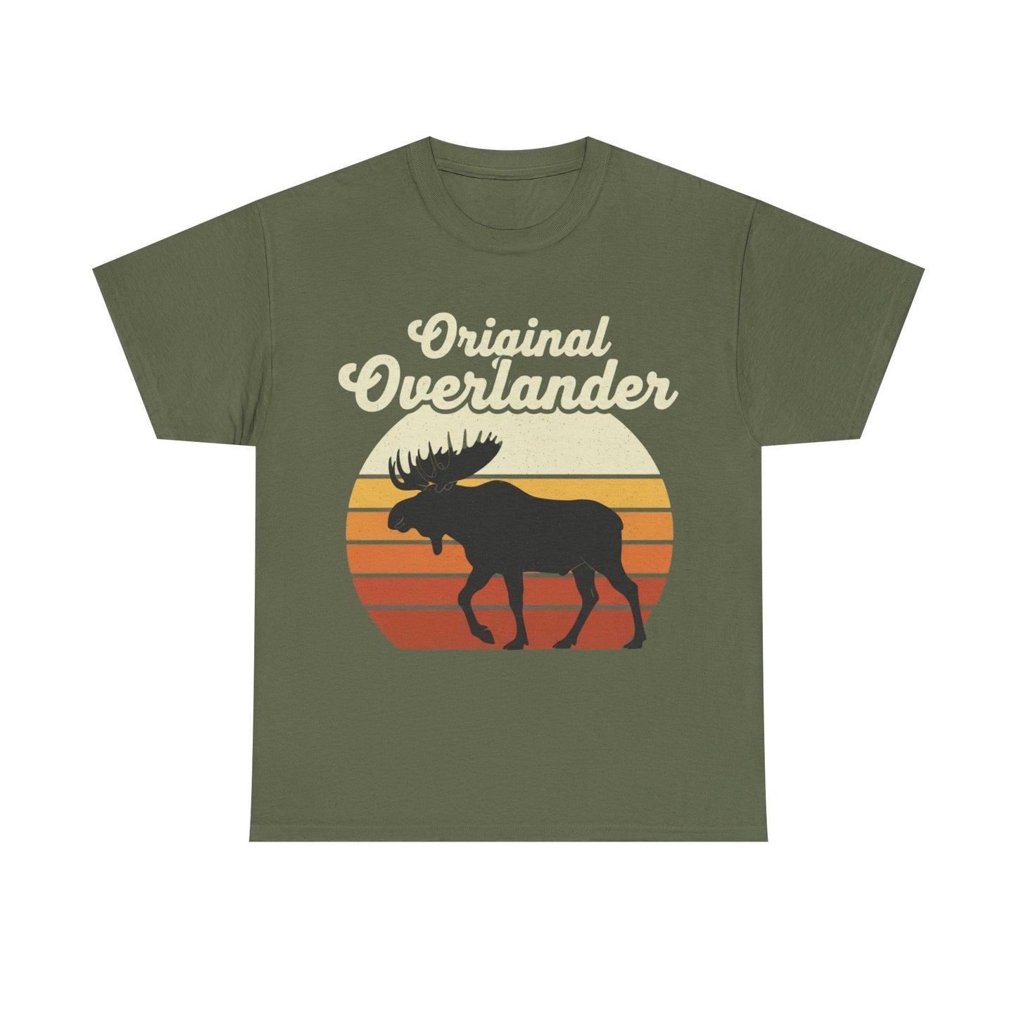 Original Overlander Moose T-Shirt | Retro 1970s Sunset Wilderness Tee