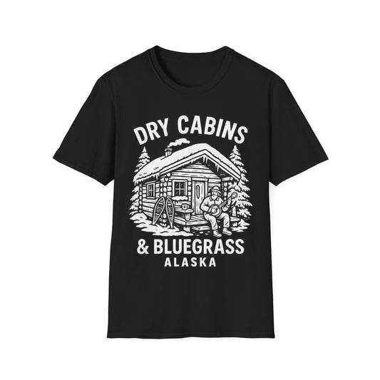 Cozy Cabin T-Shirt, Illustrative T-Shirt, Vintage Alaska Tee, Great Outdoors Wear, Unique Gift for Nature Lovers