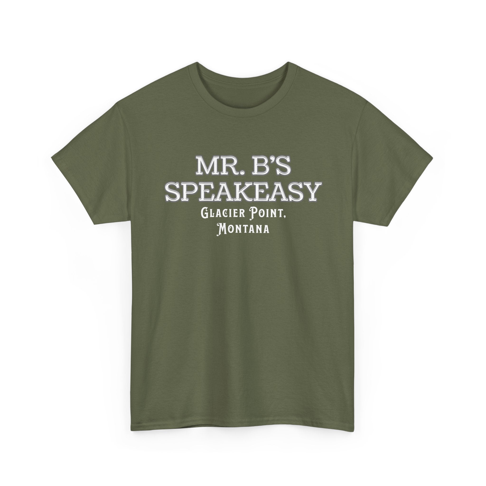 Mr. B’s Speakeasy Tee – Glacier Point, Montana