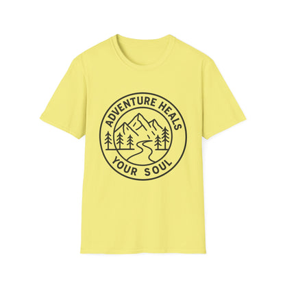 Adventure Heals Your Soul T-Shirt | Vintage Outdoor Hiking Tee