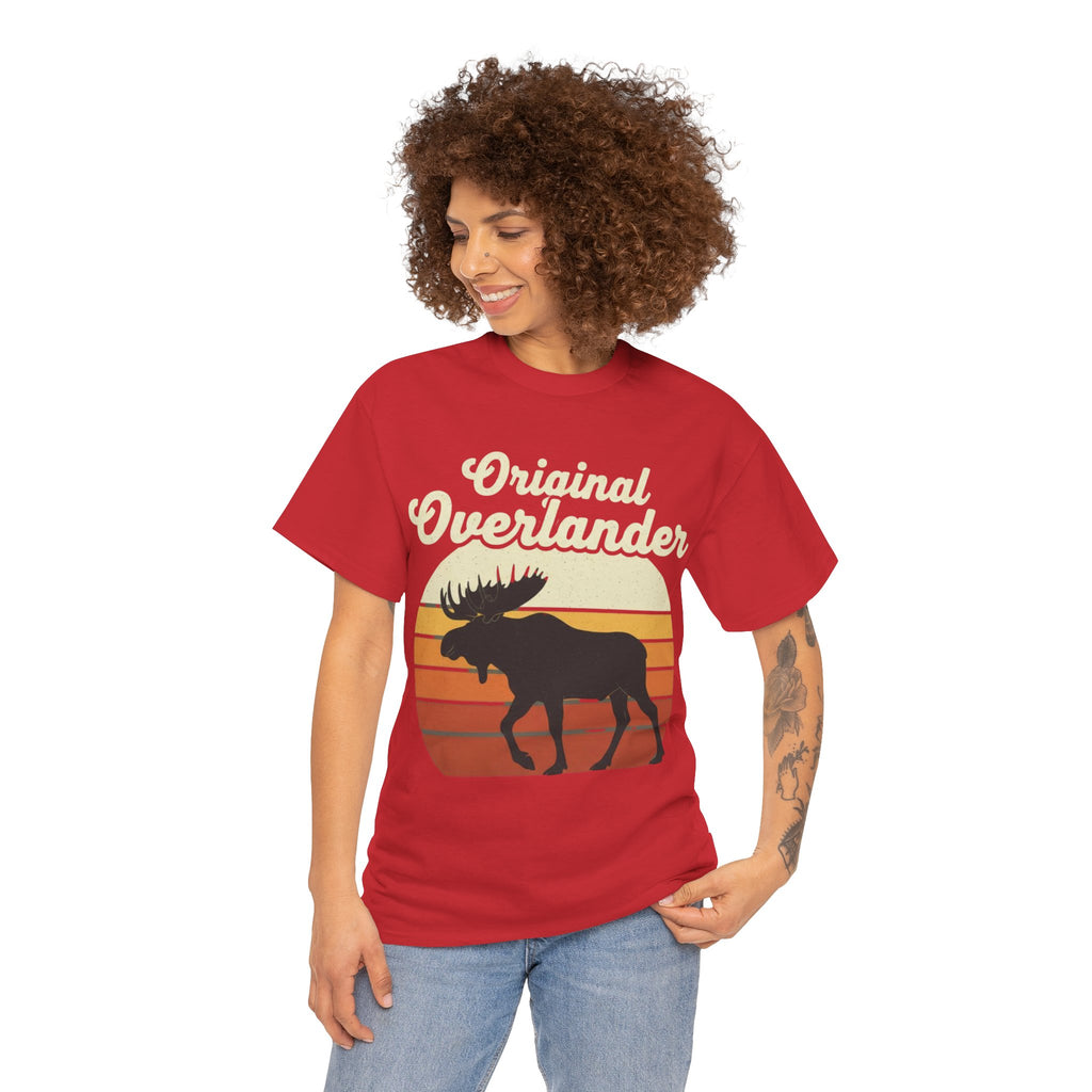 Original Overlander Moose T-Shirt | Retro 1970s Sunset Wilderness Tee