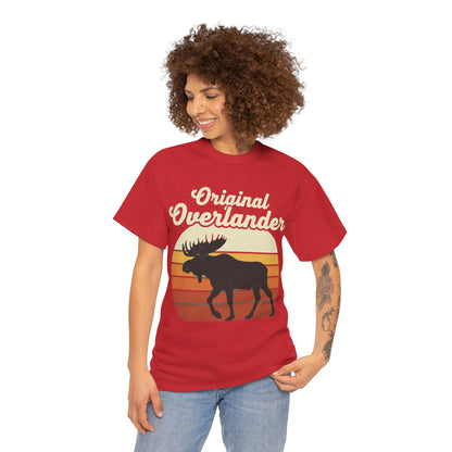 Original Overlander Moose T-Shirt | Retro 1970s Sunset Wilderness Tee