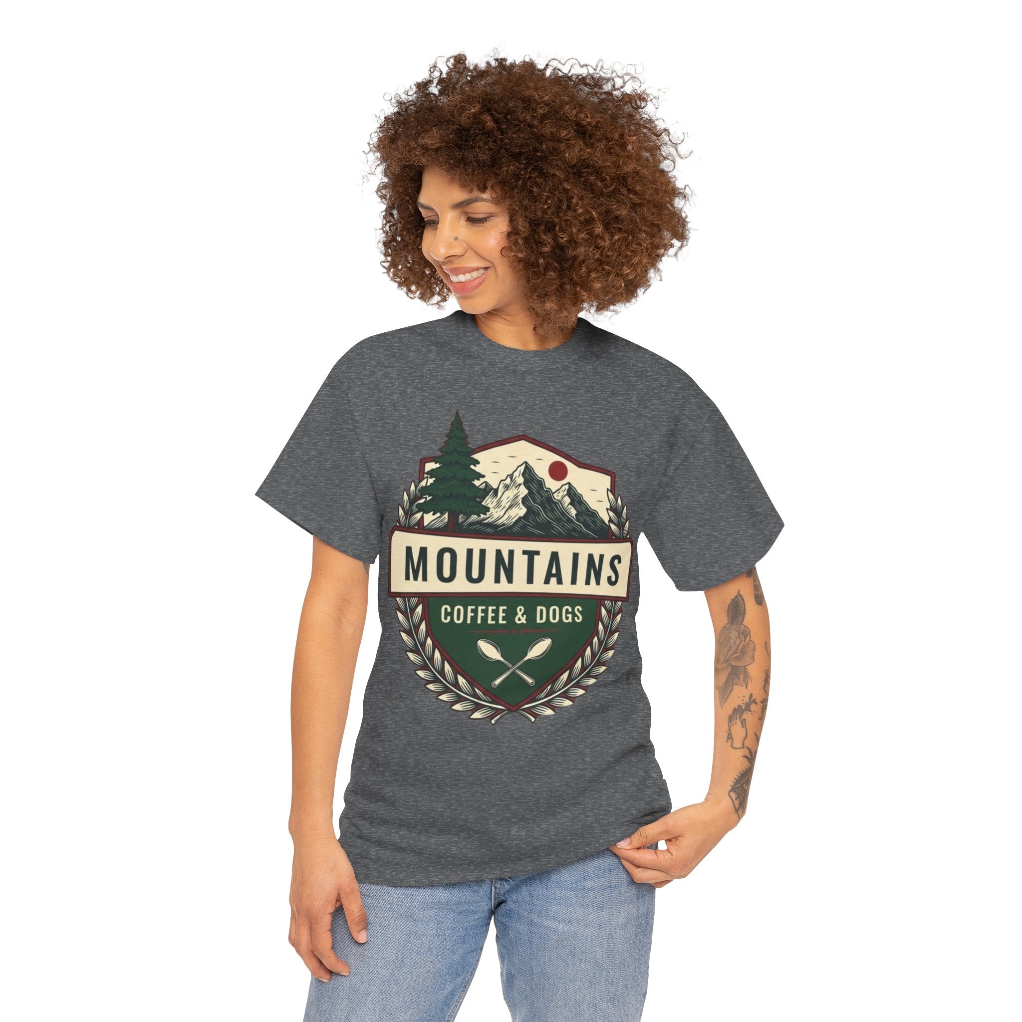 Mountains, Coffee & Dogs Tee