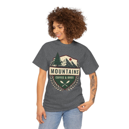Mountains, Coffee & Dogs Tee