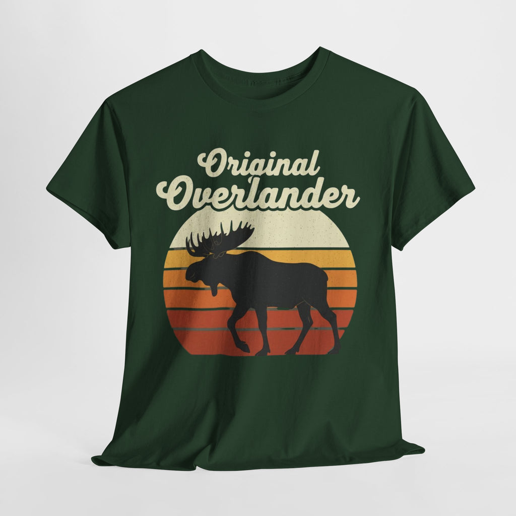 Original Overlander Moose T-Shirt | Retro 1970s Sunset Wilderness Tee