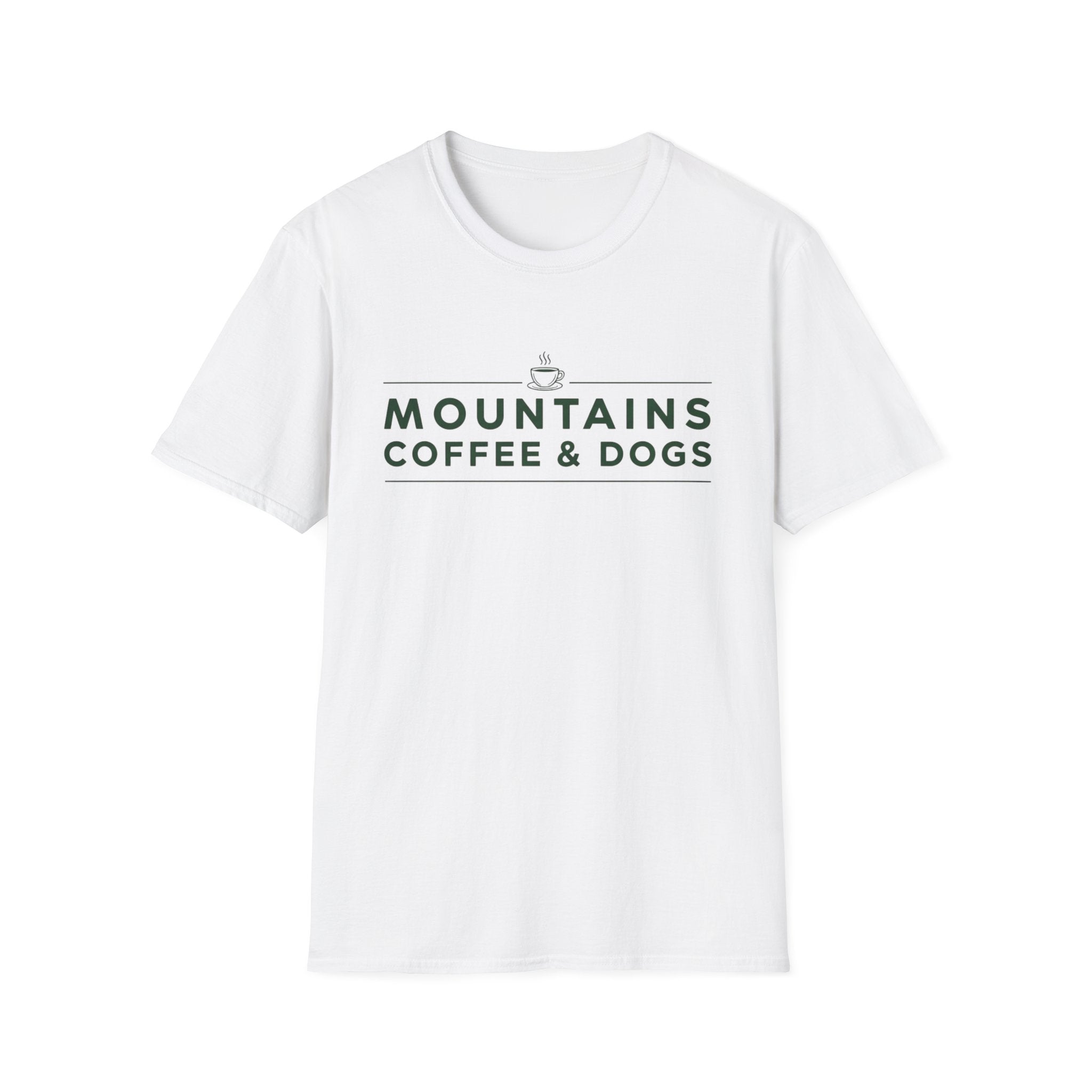 Mountains Coffee & Dogs T-Shirt