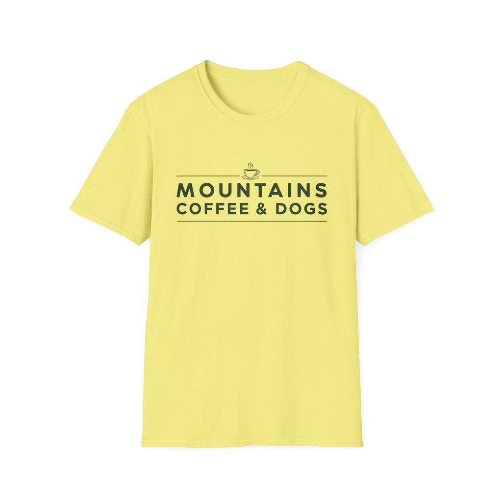 Mountains Coffee & Dogs T-Shirt