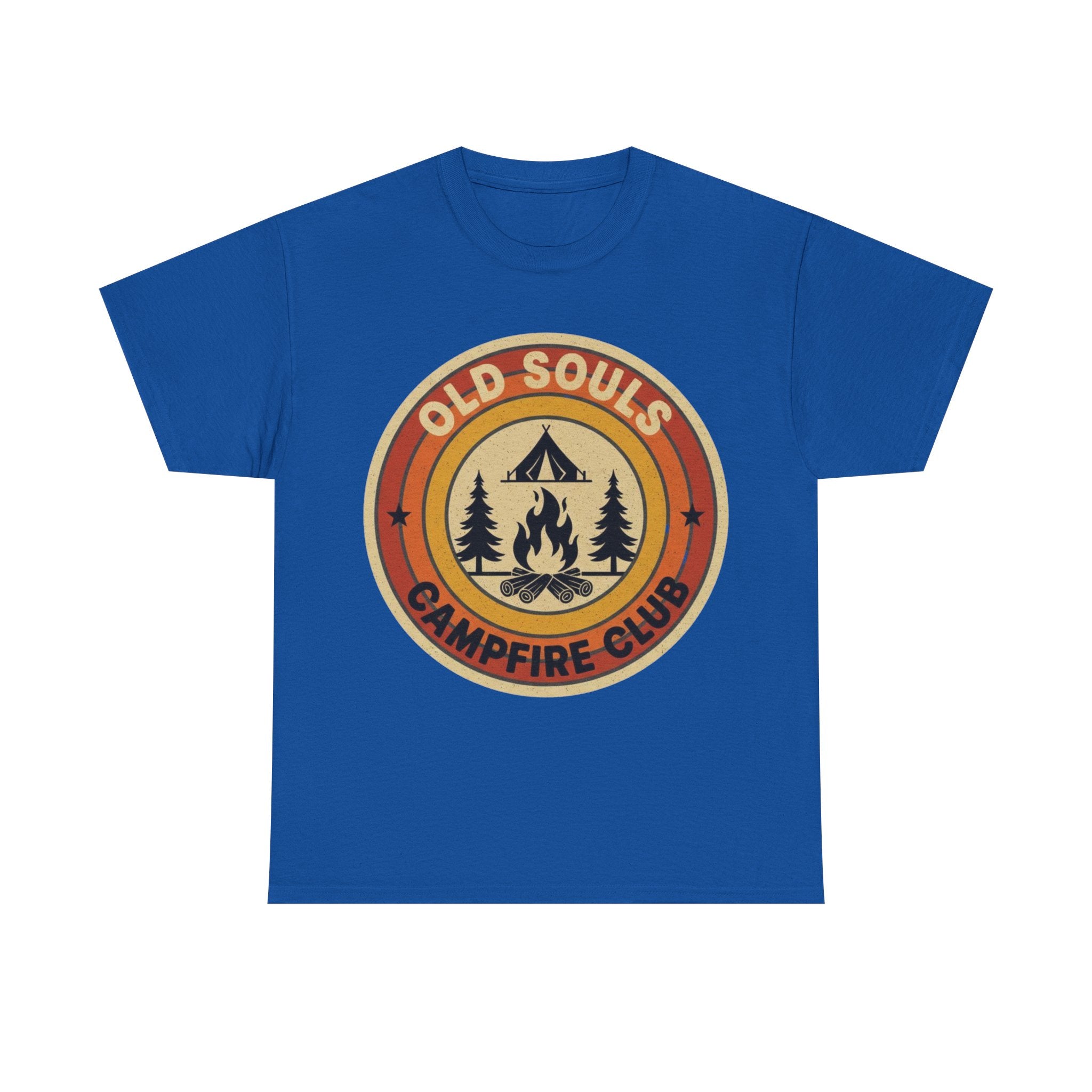Old Souls Campfire Club Retro T-Shirt | Vintage Sunset Camping Tee