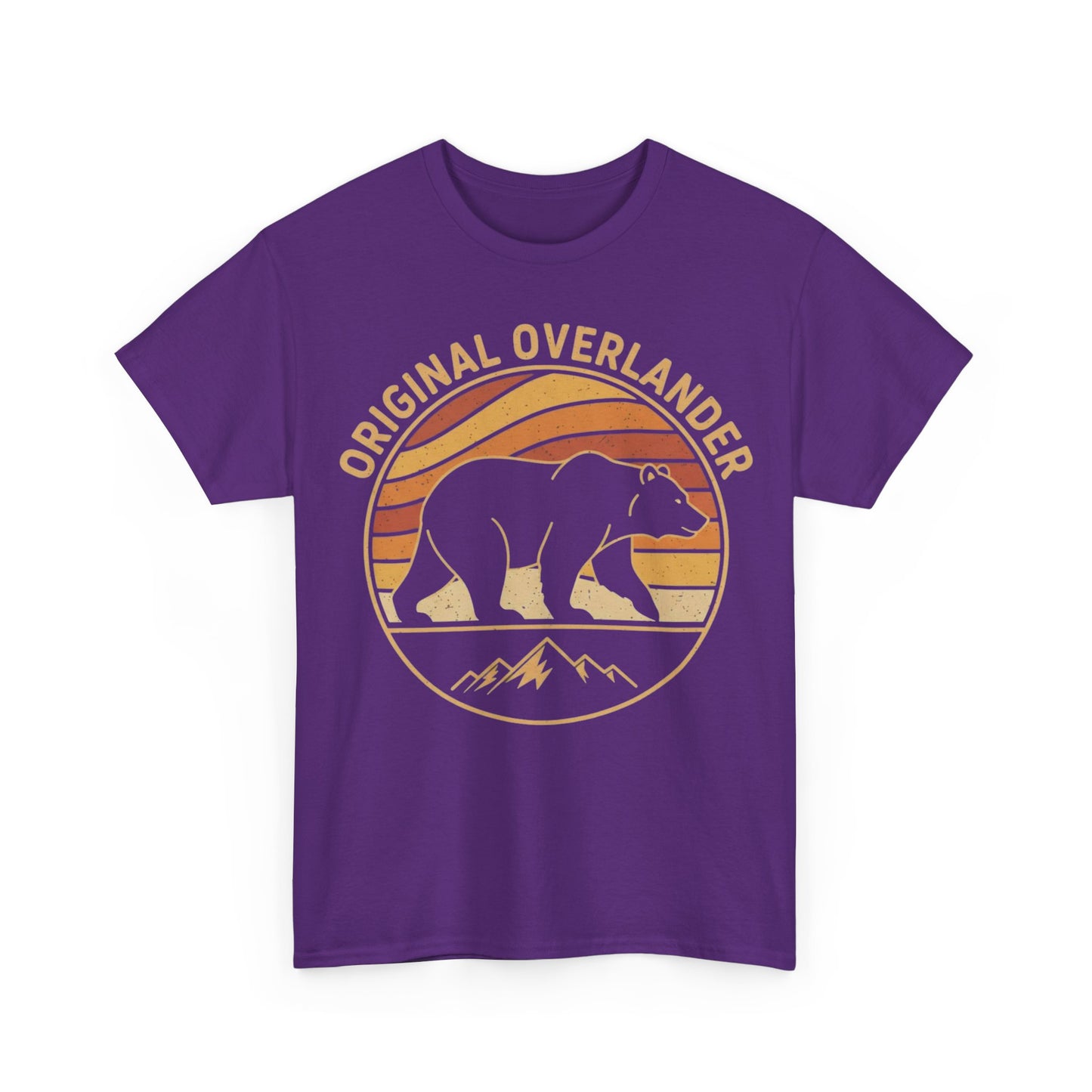 Original Overlander Retro Bear T-Shirt | 1970s Vintage Sunset Adventure Tee