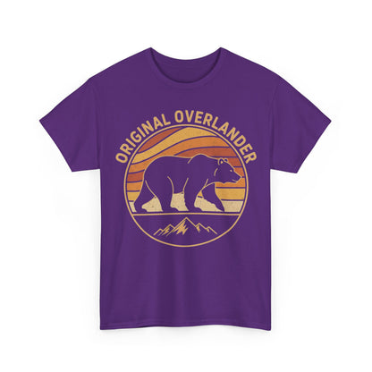 Original Overlander Retro Bear T-Shirt | 1970s Vintage Sunset Adventure Tee