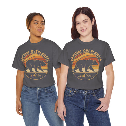 Original Overlander Retro Bear T-Shirt | 1970s Vintage Sunset Adventure Tee