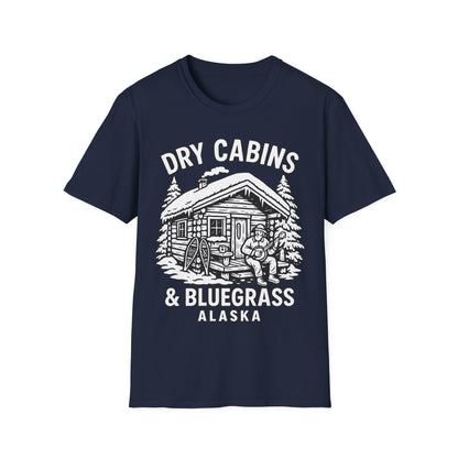 Cozy Cabin T-Shirt, Illustrative T-Shirt, Vintage Alaska Tee, Great Outdoors Wear, Unique Gift for Nature Lovers
