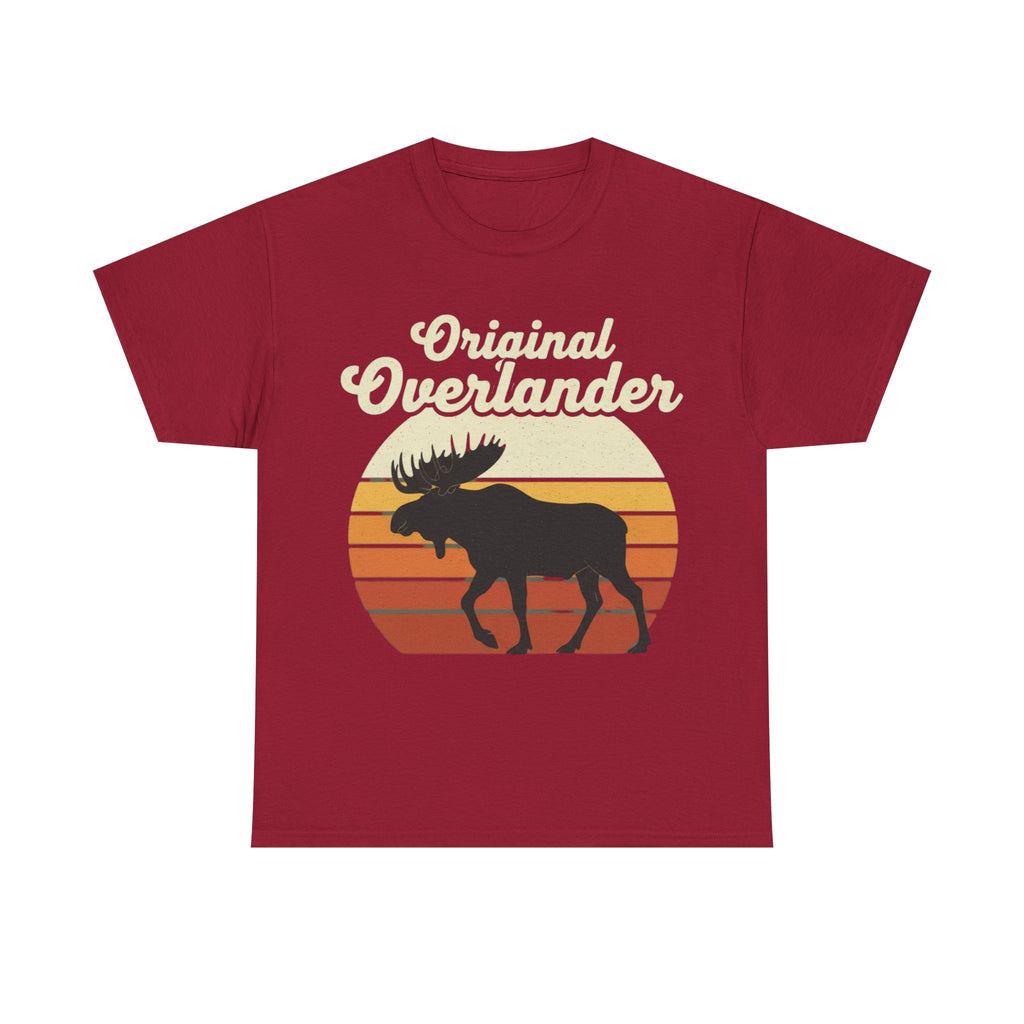 Original Overlander Moose T-Shirt | Retro 1970s Sunset Wilderness Tee