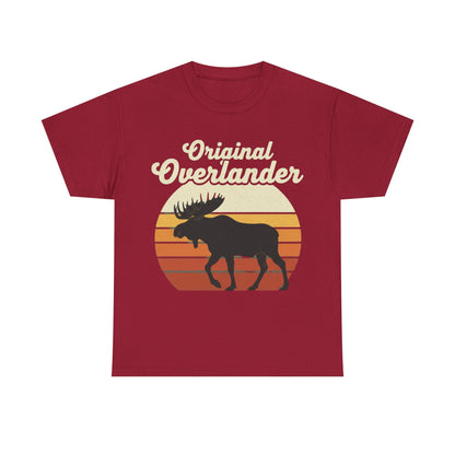 Original Overlander Moose T-Shirt | Retro 1970s Sunset Wilderness Tee