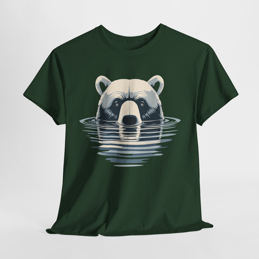 Bear in Water Graphic Tee – Gildan 5000 Heavy Cotton Shirt