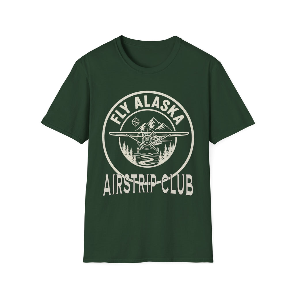 Fly Alaska Airstrip Club T-Shirt – Vintage Bush Plane Aviation Tee