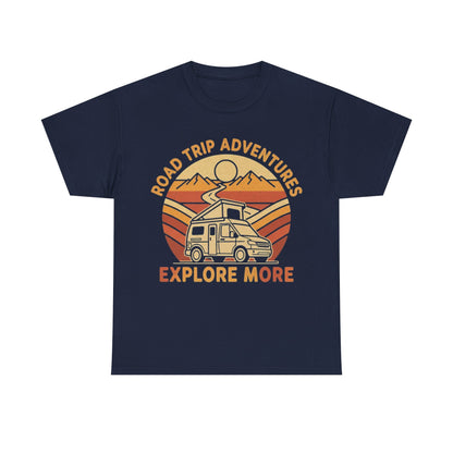 Road Trip Adventures – Explore More Retro Camper Tee