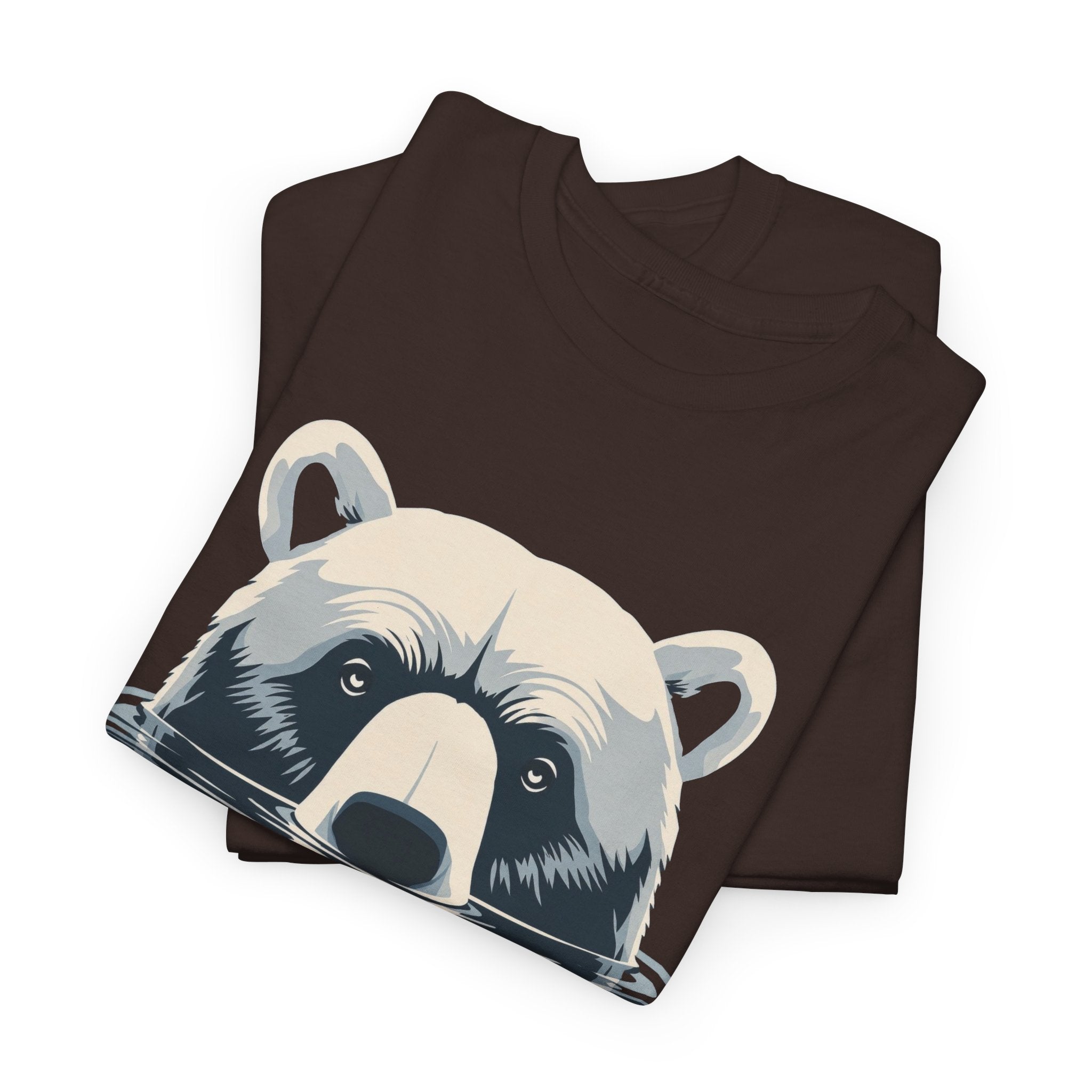 Bear in Water Graphic Tee – Gildan 5000 Heavy Cotton Shirt