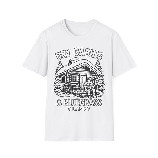 Cozy Cabin T-Shirt, Illustrative T-Shirt, Vintage Alaska Tee, Great Outdoors Wear, Unique Gift for Nature Lovers