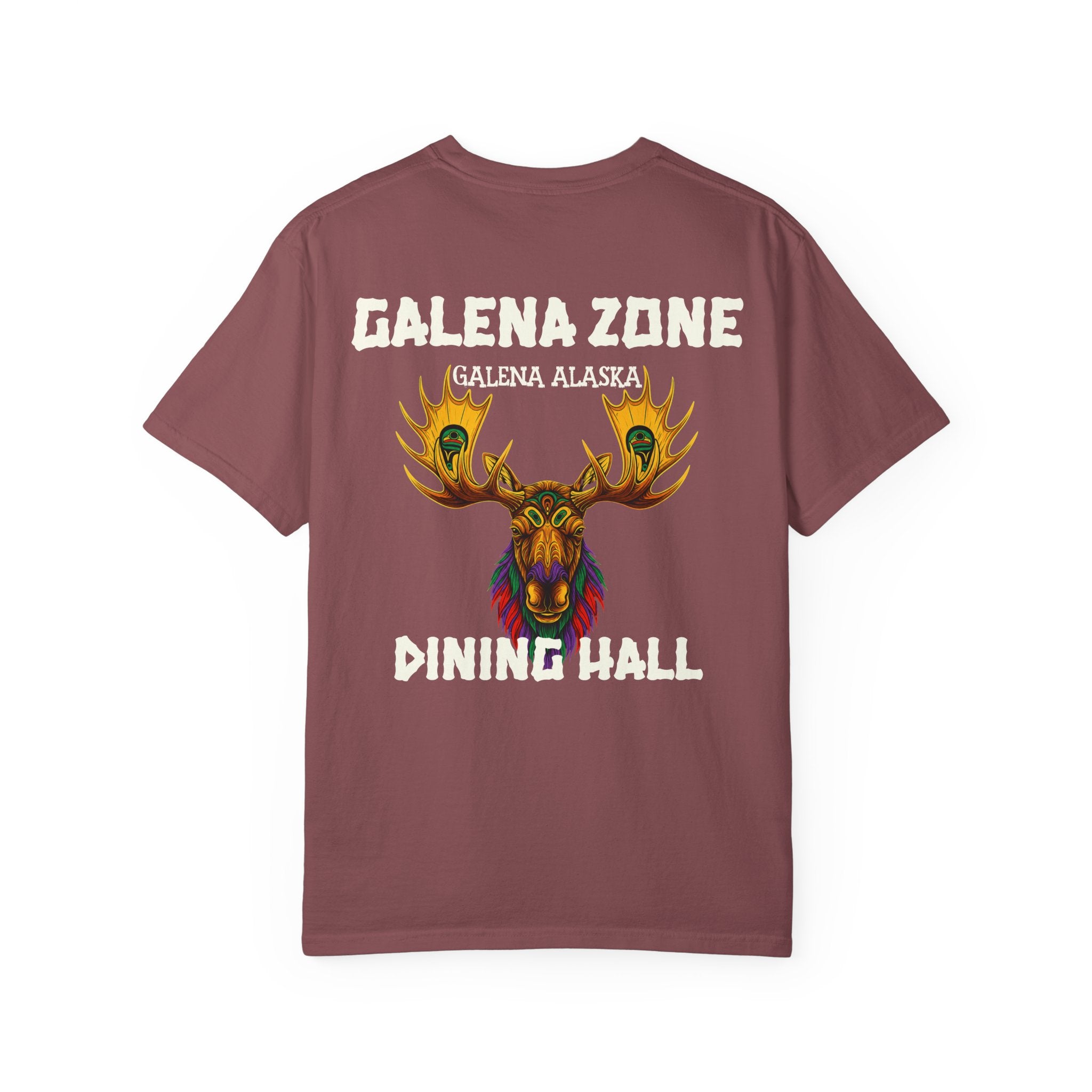 Galena Zone Dining Hall T-Shirt — Alaska Moose Graphic Tee
