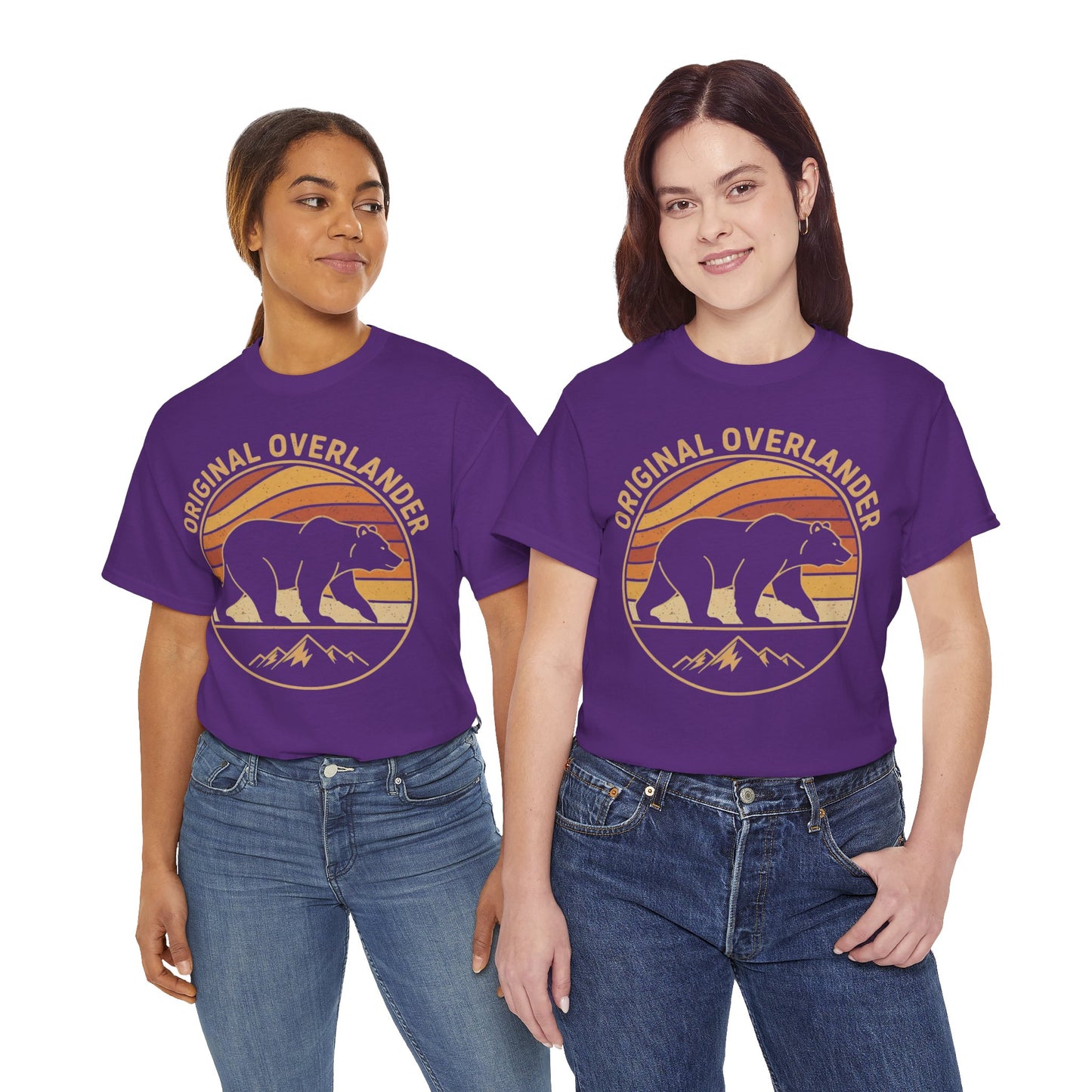 Original Overlander Retro Bear T-Shirt | 1970s Vintage Sunset Adventure Tee