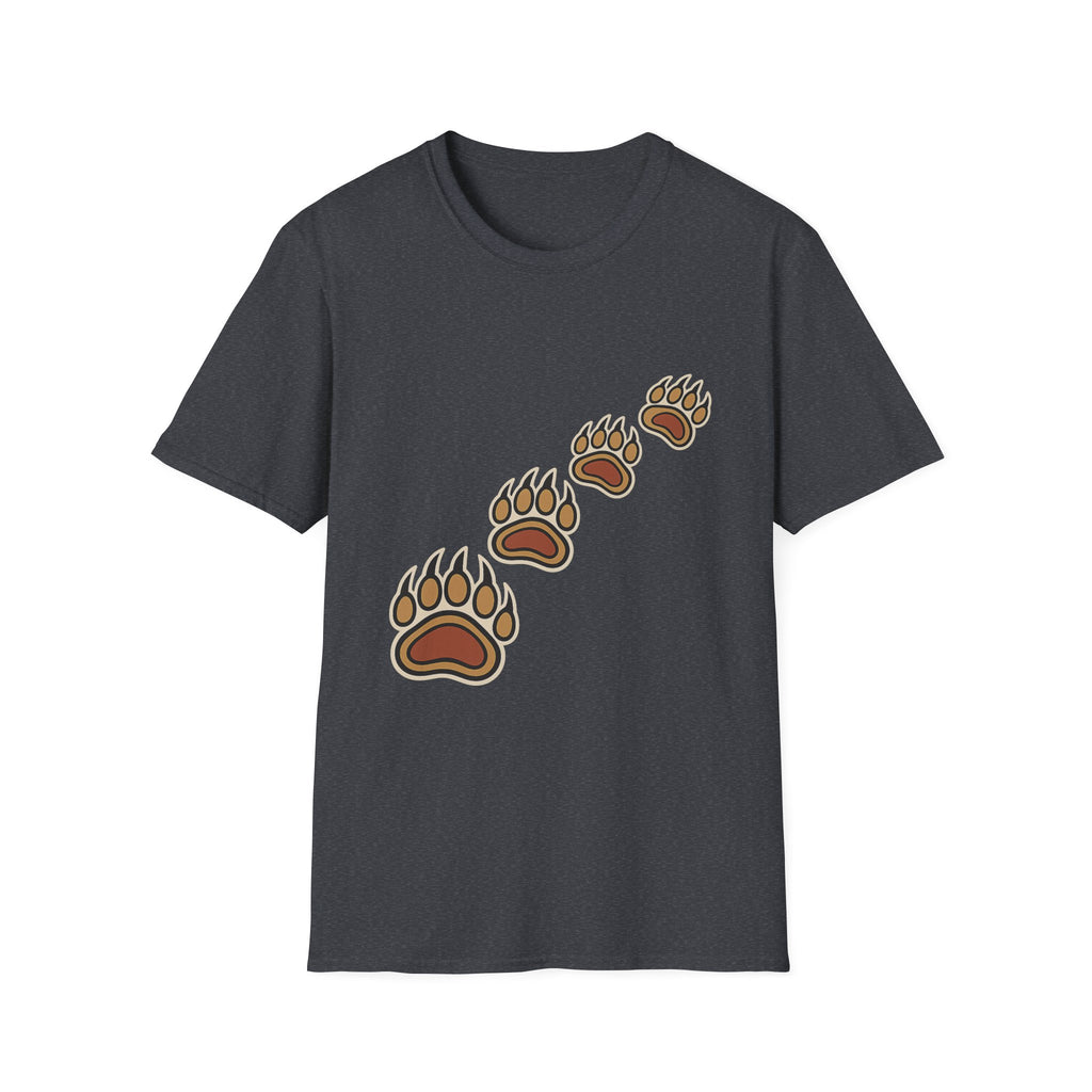 Bear Tracks T-Shirt – Wilderness Paw Print Trail Design