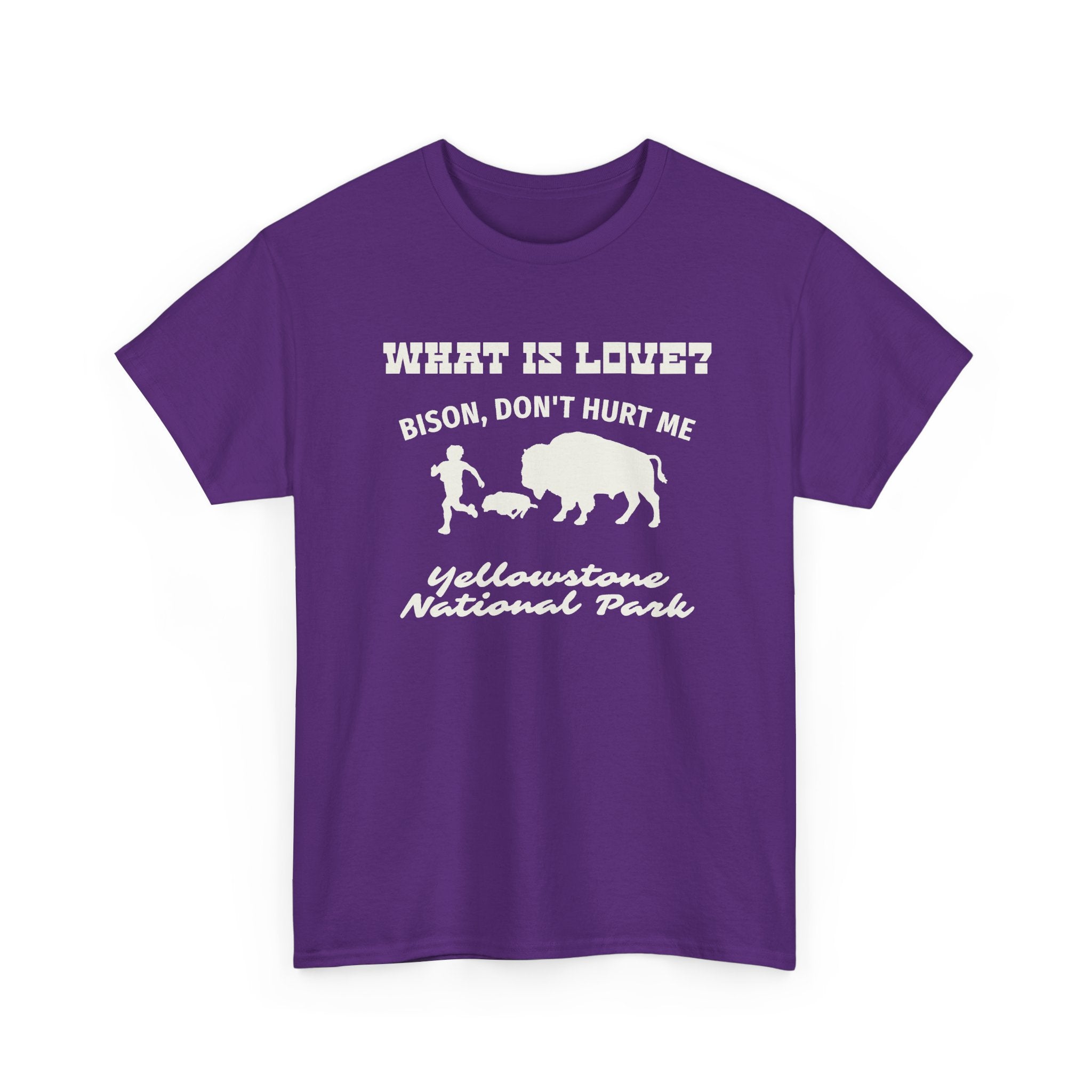 Yellowstone Bison T-Shirt — What Is Love? Bison Don't Hurt Me