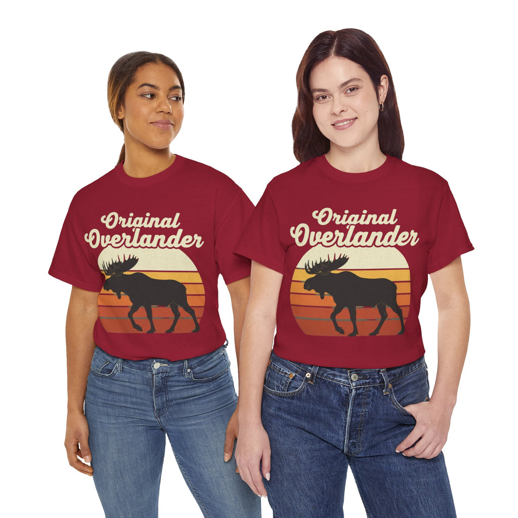 Original Overlander Moose T-Shirt | Retro 1970s Sunset Wilderness Tee
