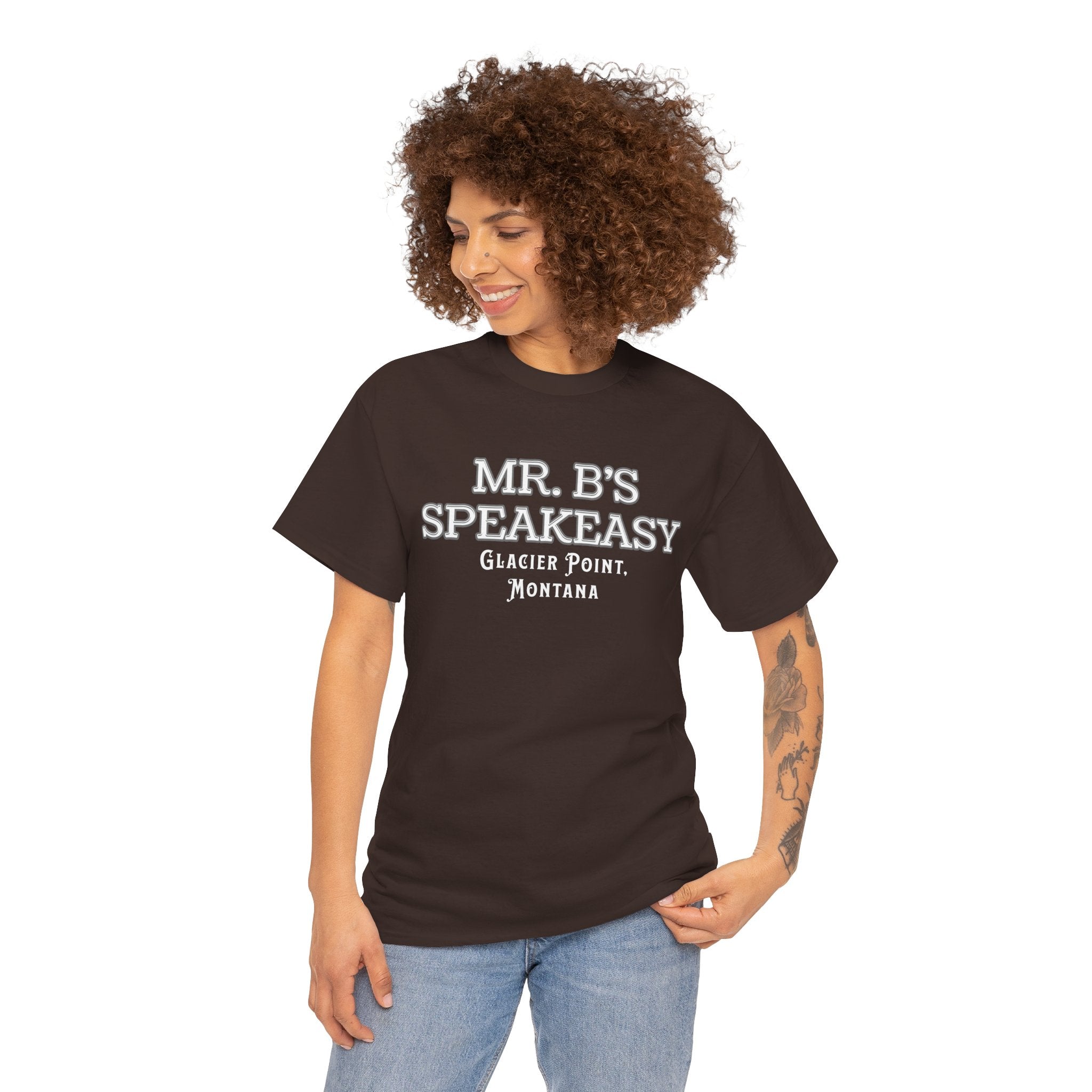 Mr. B’s Speakeasy Tee – Glacier Point, Montana