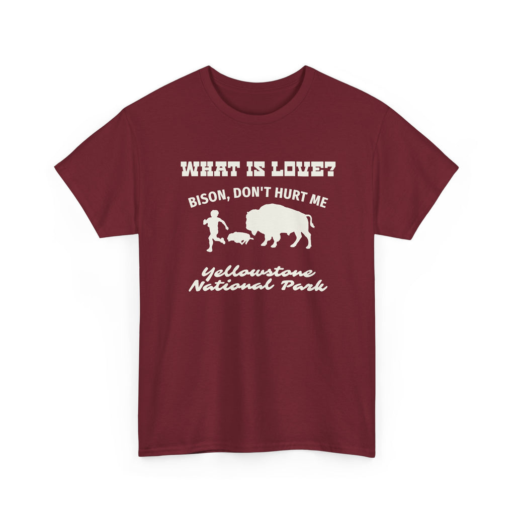 Yellowstone Bison T-Shirt — What Is Love? Bison Don't Hurt Me