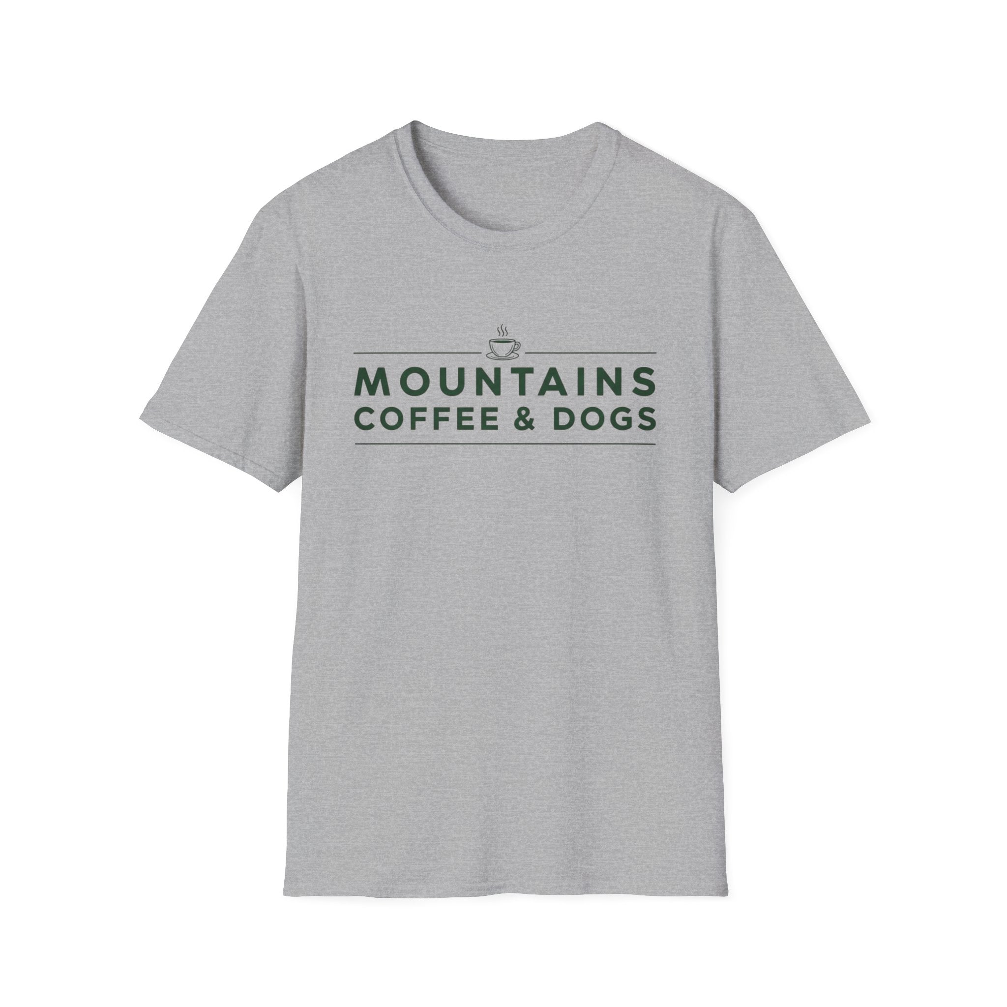 Mountains Coffee & Dogs T-Shirt