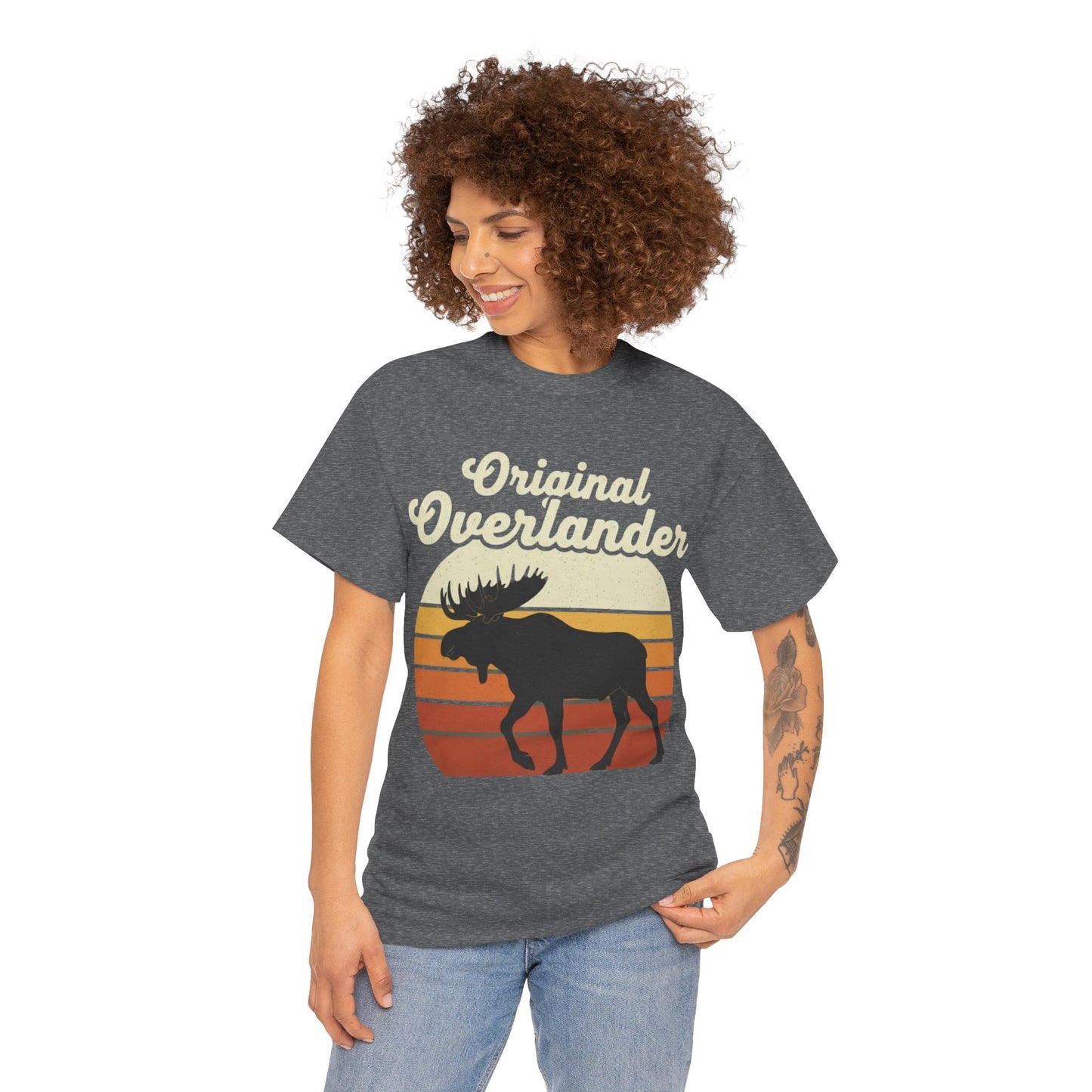 Original Overlander Moose T-Shirt | Retro 1970s Sunset Wilderness Tee