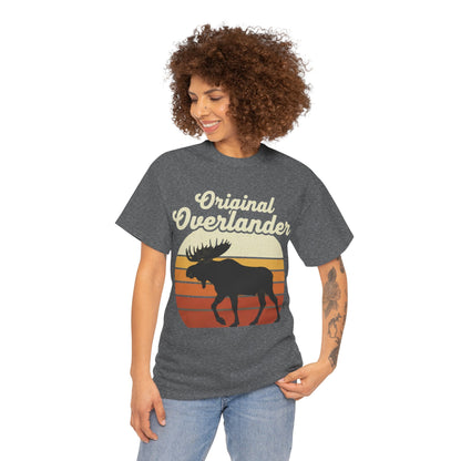 Original Overlander Moose T-Shirt | Retro 1970s Sunset Wilderness Tee