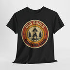 Old Souls Campfire Club Retro T-Shirt | Vintage Sunset Camping Tee