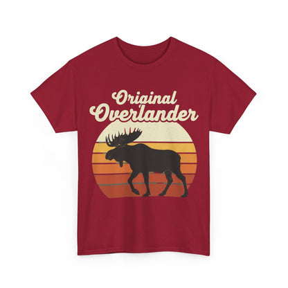 Original Overlander Moose T-Shirt | Retro 1970s Sunset Wilderness Tee
