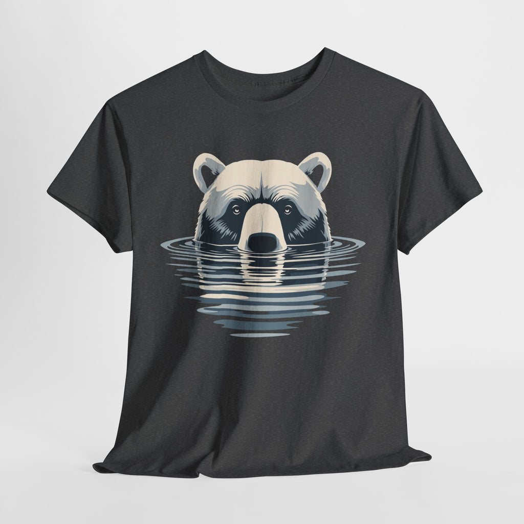 Bear in Water Graphic Tee – Gildan 5000 Heavy Cotton Shirt