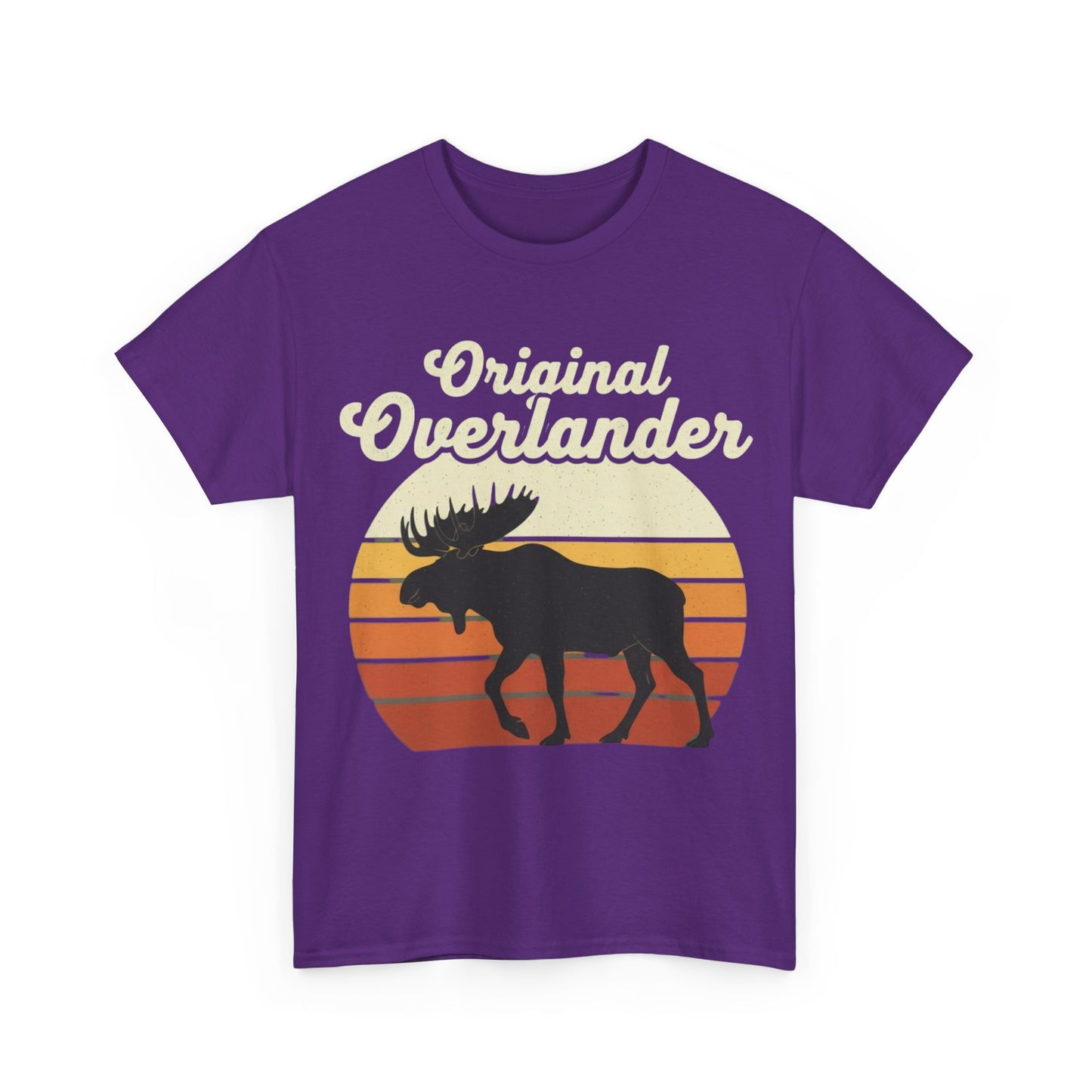 Original Overlander Moose T-Shirt | Retro 1970s Sunset Wilderness Tee