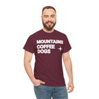 Mountains. Coffee. Dogs. – Comfort Collection Tee