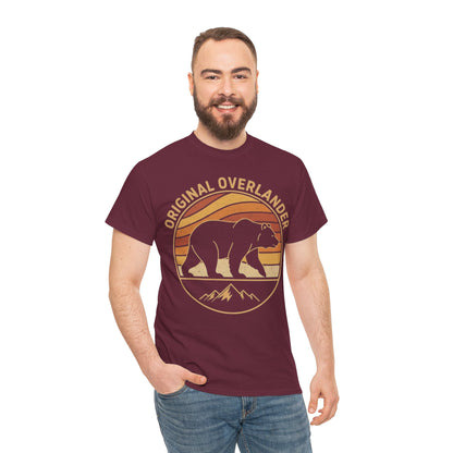 Original Overlander Retro Bear T-Shirt | 1970s Vintage Sunset Adventure Tee
