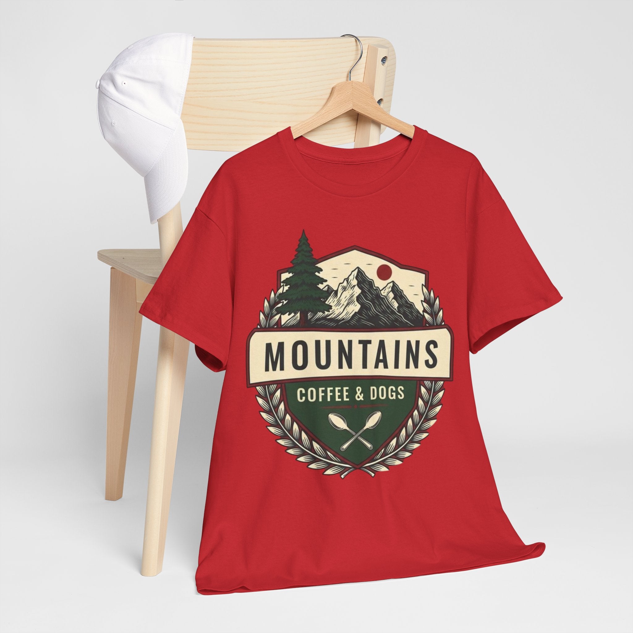 Mountains, Coffee & Dogs Tee