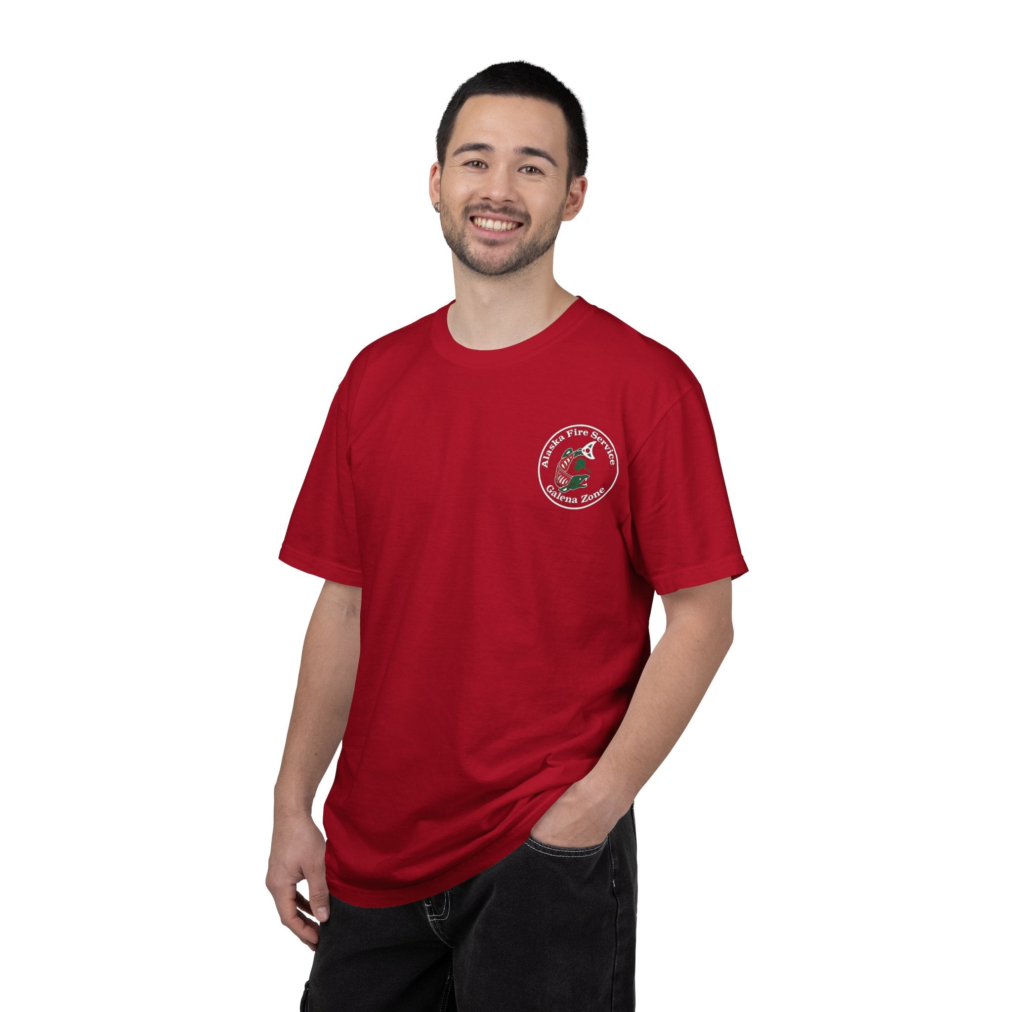 Alaska Fire Service Galena Zone T-Shirt — Salmon Emblem Tee