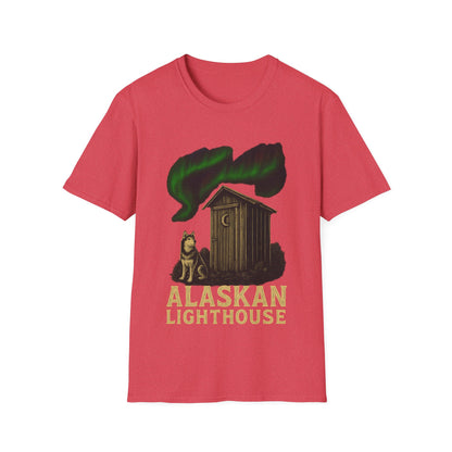 Alaskan Lighthouse Funny Northern Lights Wolf T-Shirt
