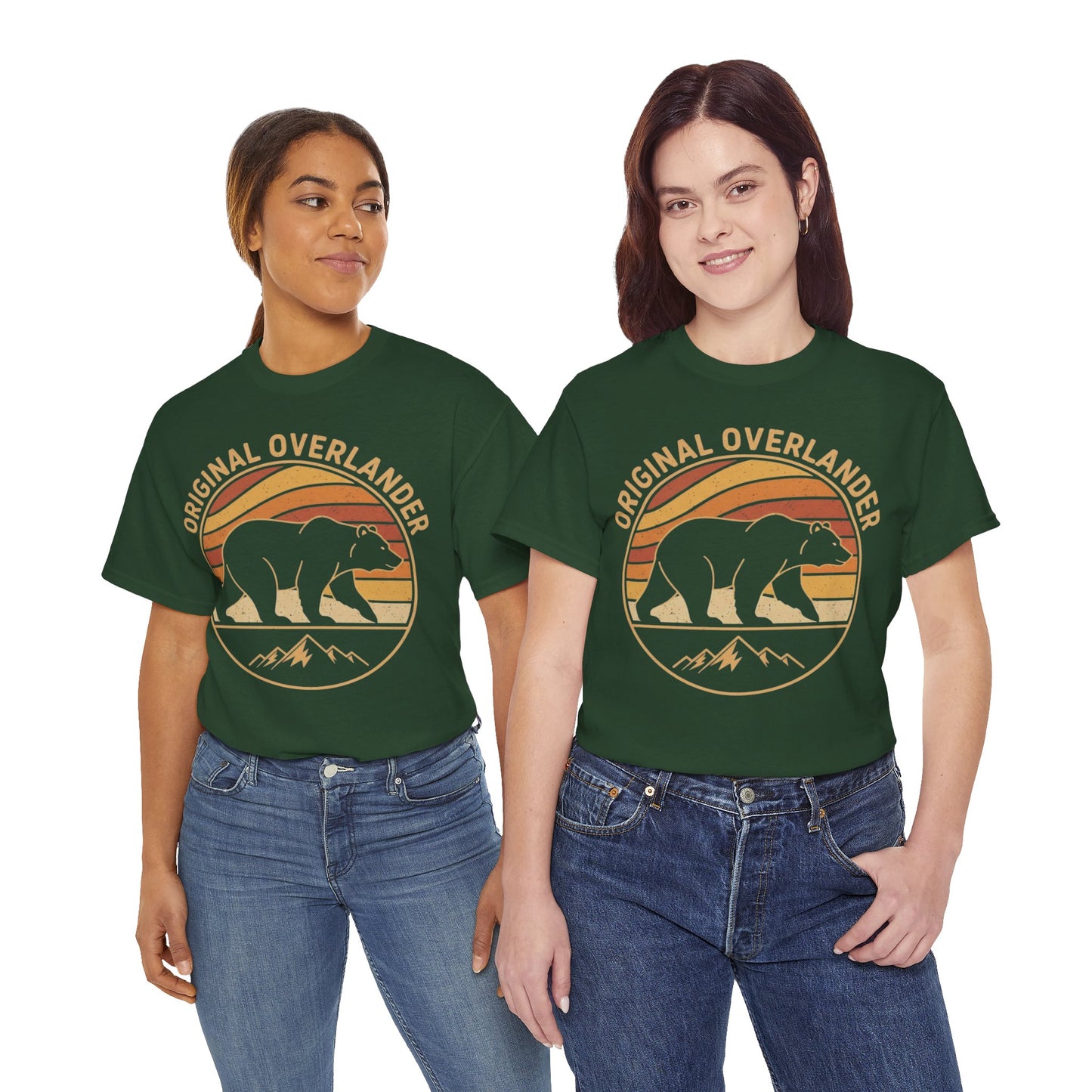 Original Overlander Retro Bear T-Shirt | 1970s Vintage Sunset Adventure Tee