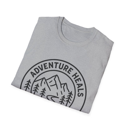 Adventure Heals Your Soul T-Shirt | Vintage Outdoor Hiking Tee