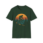 Sunset Trail MTB T-Shirt – Mountain Biker Silhouette Design