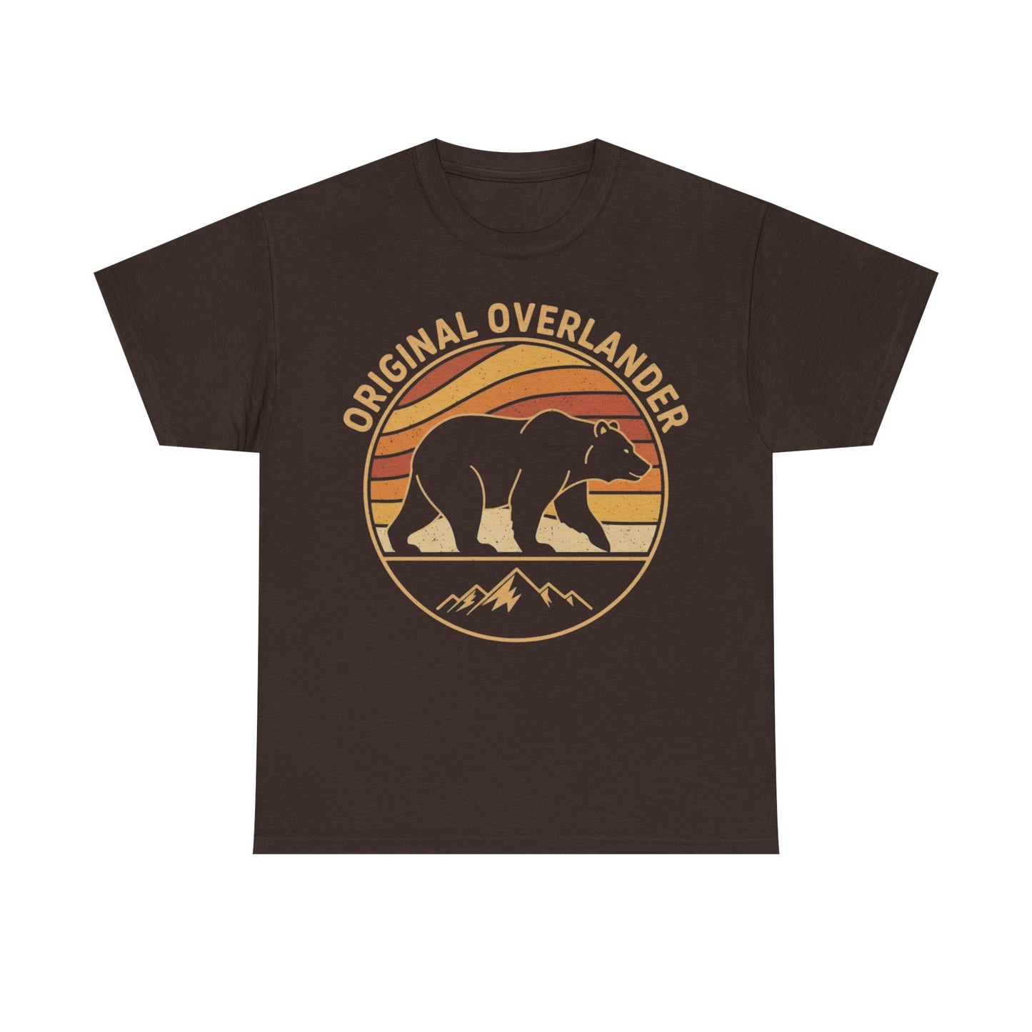 Original Overlander Retro Bear T-Shirt | 1970s Vintage Sunset Adventure Tee