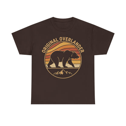 Original Overlander Retro Bear T-Shirt | 1970s Vintage Sunset Adventure Tee