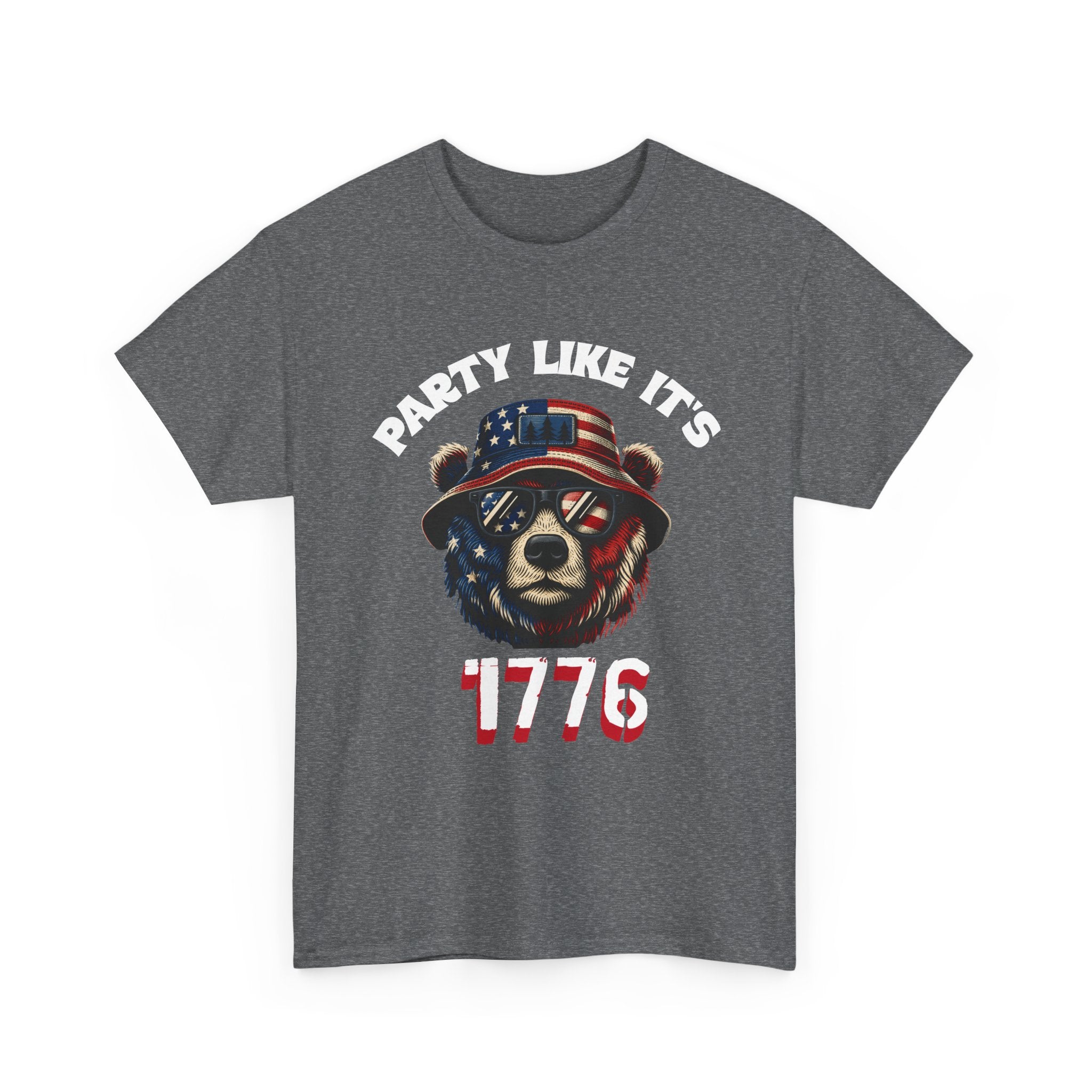 Party Like It's 1776 Patriotic Bear T-Shirt — 4th of July Summer Tee