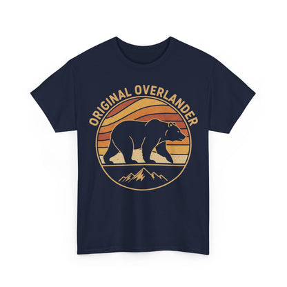 Original Overlander Retro Bear T-Shirt | 1970s Vintage Sunset Adventure Tee